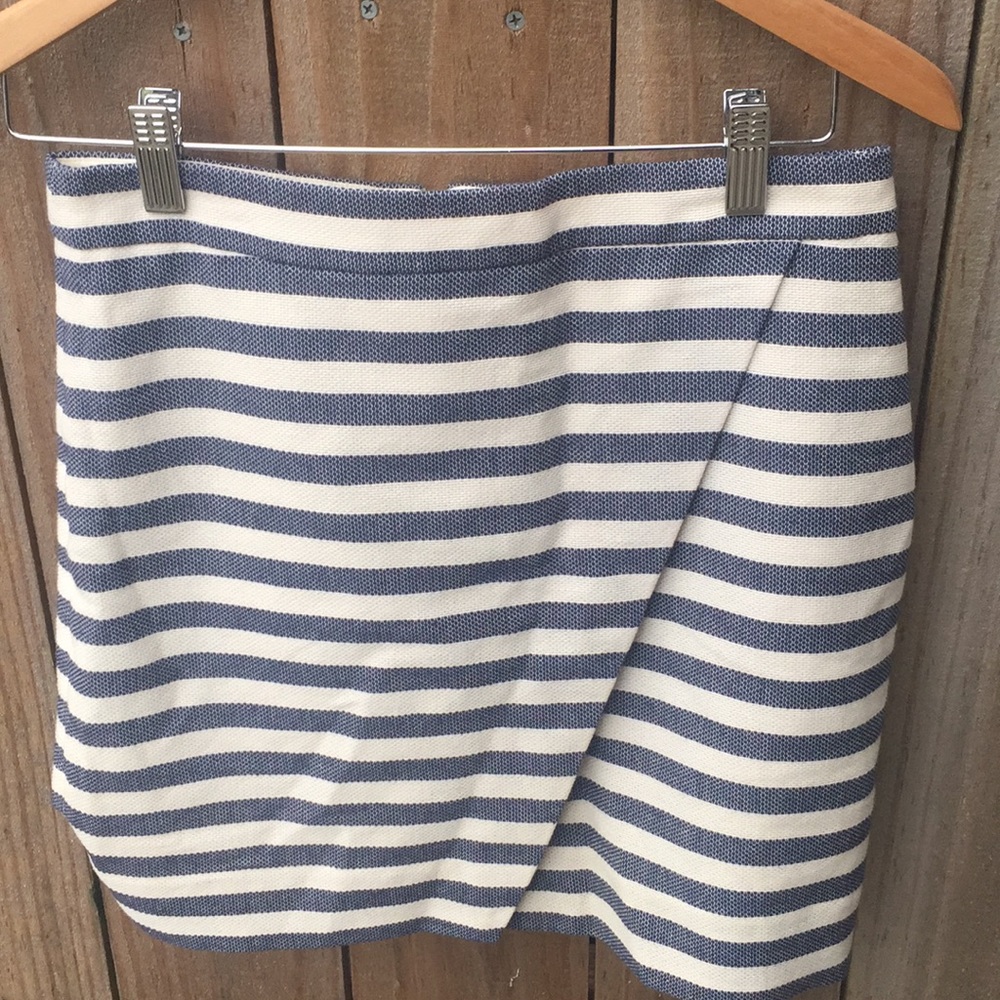 J. CREW Striped Nautical Skirt Sz 0 EUC